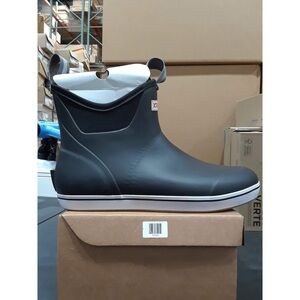 XTRATUF Men's Ankle Deck Boot,Black 10M US